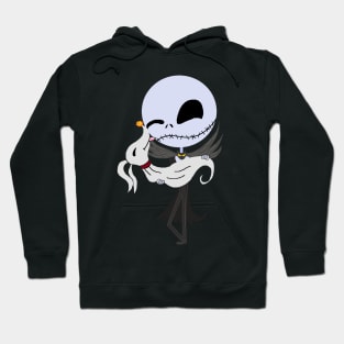 the nightmare before christmas jack and zero cuddling Hoodie